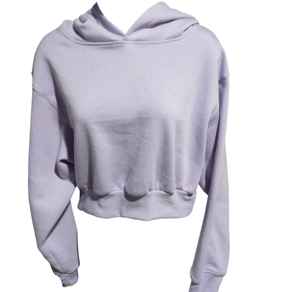 Refuge Athletics Crop Hoodie Lilac Purple Large